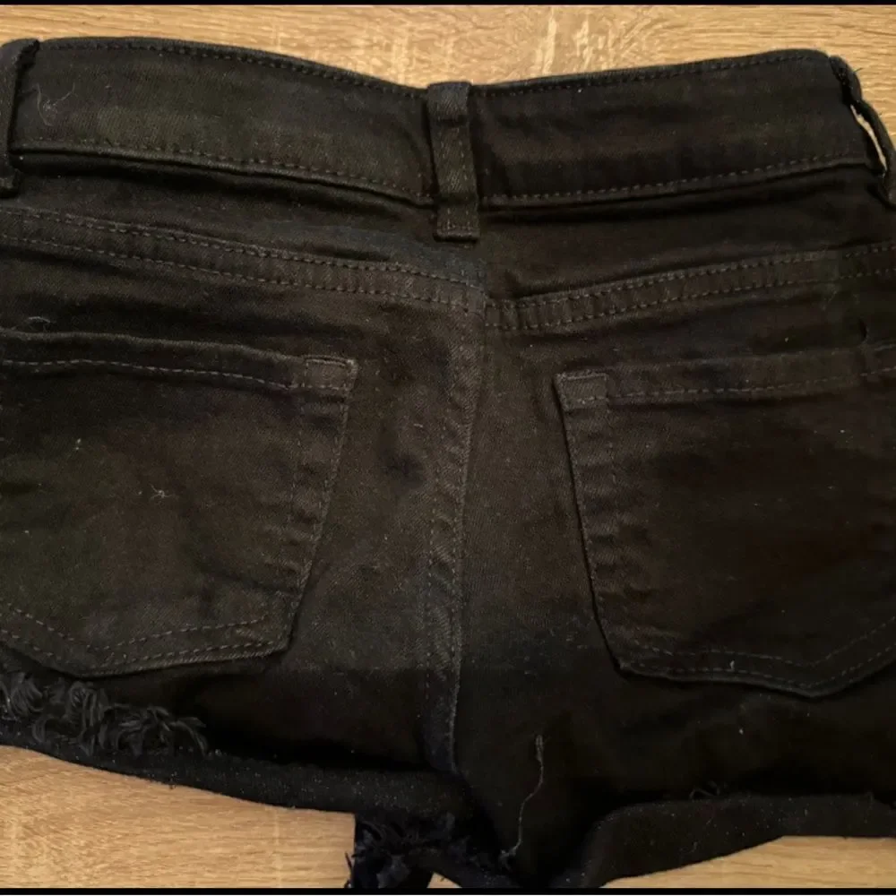 Cat & Jack Girls Size M 7/8 Shorts Ultimate Stretch Pockets Frayed Black - Picture 3 of 3